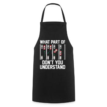Quelle partie de ne comprenez-vous pas la conduite drôle - Tablier de cuisine - noir - Devant - AI Model Male 185 dark (185cm)