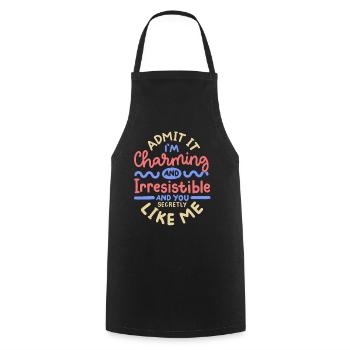 Sarkasmus sarkastischer Spruch - Kochschürze - Schwarz - Vorne - AI Model Male 185 dark (185cm)
