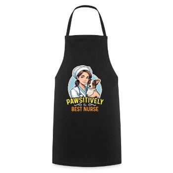 Veterinary Nurse Pawsitively The Best Animal Lover - Cooking Apron - black - Front - AI Model Male 185 dark (185cm)