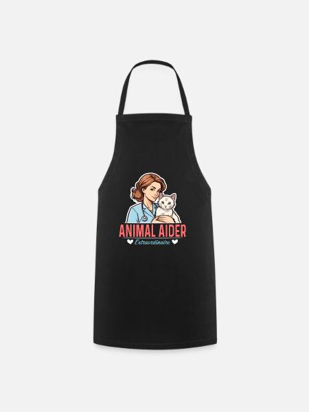 Veterinary Nurse Animal Aider Veterinary Medicine - Cooking Apron - black