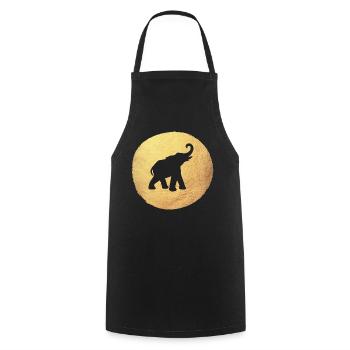 Yoga Yogi Elefant Indien Gold Mediation Energie om - Kochschürze - Schwarz - Vorne - AI Model Male 185 dark (185cm)