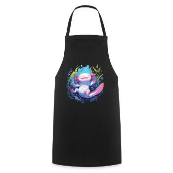 Axolotl - Cooking Apron - black - Front - AI Model Male 185 dark (185cm)