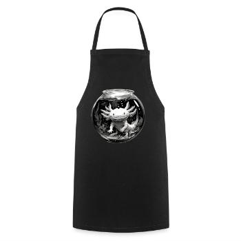 Axolotl - Cooking Apron - black - Front - AI Model Male 185 dark (185cm)