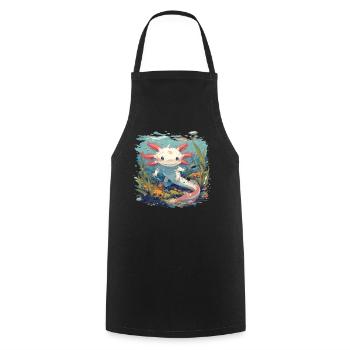 Axolotl - Tablier de cuisine - noir - Devant - AI Model Male 185 dark (185cm)
