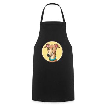 Vieux lévrier croate race de chien dessin animé Kawaii - Tablier de cuisine - noir - Devant - AI Model Male 185 dark (185cm)