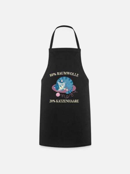 Cats, Cat Hair, Cat Lovers, - Cooking Apron - black