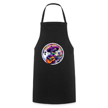 T-rex as Mariachi Singer and ghost Halloween - Cooking Apron - black - Front - AI Model Male 185 dark (185cm)