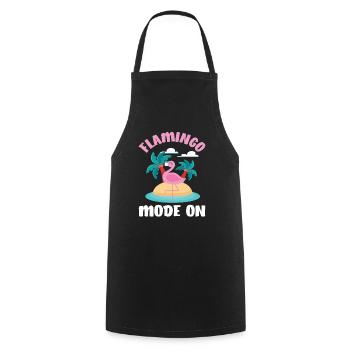 Flamingo Fabulous - Cooking Apron - black - Front - AI Model Male 185 dark (185cm)