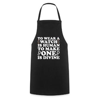 Watchmaker Watchmaking Horologist Horologies - Cooking Apron - black - Front - AI Model Male 185 dark (185cm)