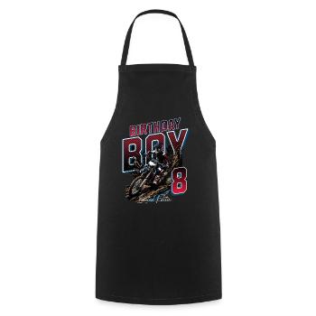 Motocross 8th Birthday - Cooking Apron - black - Front - AI Model Male 185 dark (185cm)