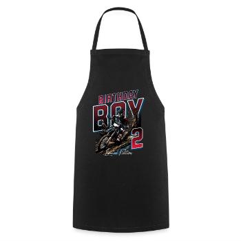 Motocross 2nd Birthday - Cooking Apron - black - Front - AI Model Male 185 dark (185cm)