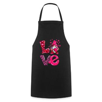 Gnome Nouvellement amoureux Couples amoureux Homme Femme - Tablier de cuisine - noir - Devant - AI Model Male 185 dark (185cm)