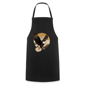 Pygargue à tête blanche Weißkopfseeadler - Tablier de cuisine - noir - Devant - AI Model Male 185 dark (185cm)