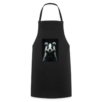 Badger Dachse Dachs - Kochschürze - Schwarz - Vorne - AI Model Male 185 dark (185cm)