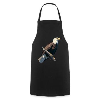 Pygargue à tête blanche Weißkopfseeadler - Tablier de cuisine - noir - Devant - AI Model Male 185 dark (185cm)