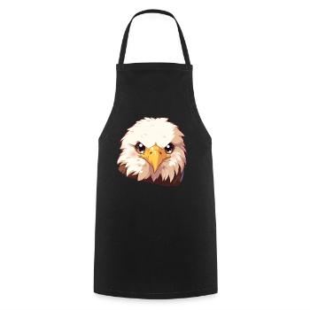 Pygargue à tête blanche Weißkopfseeadler - Tablier de cuisine - noir - Devant - AI Model Male 185 dark (185cm)