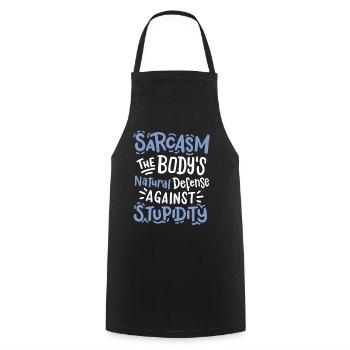 Sarkasmus sarkastischer Spruch - Kochschürze - Schwarz - Vorne - AI Model Male 185 dark (185cm)