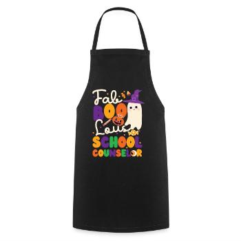 School Counselor Halloween Ghost - Kochschürze - Schwarz - Vorne - AI Model Male 185 dark (185cm)