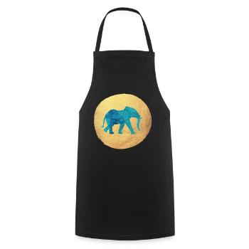 Yoga Kreis Elefant Luxus Yogi Indien Meditation om - Kochschürze - Schwarz - Vorne - AI Model Male 185 dark (185cm)