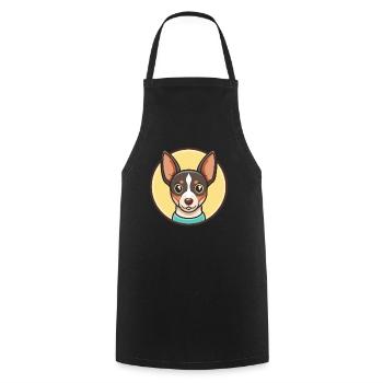 Jouet Fox Terrier Chien Race Dessin animé Kawaii Clipart - Tablier de cuisine - noir - Devant - AI Model Male 185 dark (185cm)