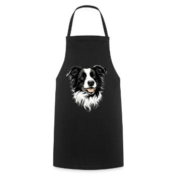 Border Collie Dog Lover Puppy Cute Collies - Cooking Apron - black - Front - AI Model Male 185 dark (185cm)