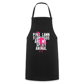 Flamingo Pink Bird Favorite Animal - Cooking Apron - black - Front - AI Model Male 185 dark (185cm)