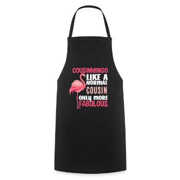 Flamingo Cousin Fabulous - Cooking Apron - black - Front - AI Model Male 185 dark (185cm)