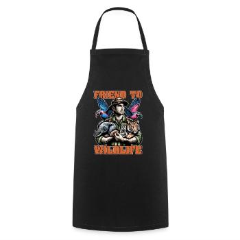 Zoologist Friend To Wildlife Animal Lover Zoology - Cooking Apron - black - Front - AI Model Male 185 dark (185cm)