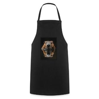 Beaver Biber - Tablier de cuisine - noir - Devant - AI Model Male 185 dark (185cm)