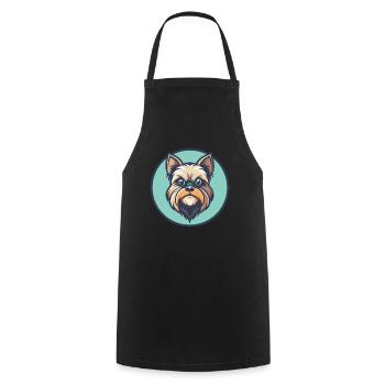 Griffon de Bruxelles Race de chien Dessin animé Kawaii Clipart - Tablier de cuisine - noir - Devant - AI Model Male 185 dark (185cm)