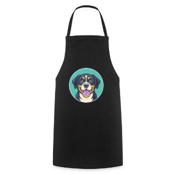 Can De Chira Chien Race Dessin animé Kawaii Clipart Animal de compagnie - Tablier de cuisine - noir - Devant - AI Model Male 185 dark (185cm)