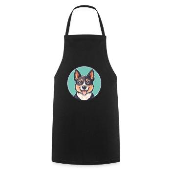 Ca Me Mallorqui Hunderasse Cartoon Kawaii Clipart - Kochschürze - Schwarz - Vorne - AI Model Male 185 dark (185cm)