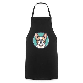 Chien Francais Blanc Et Orange Dog Breed Cartoon - Cooking Apron - black - Front - AI Model Male 185 dark (185cm)