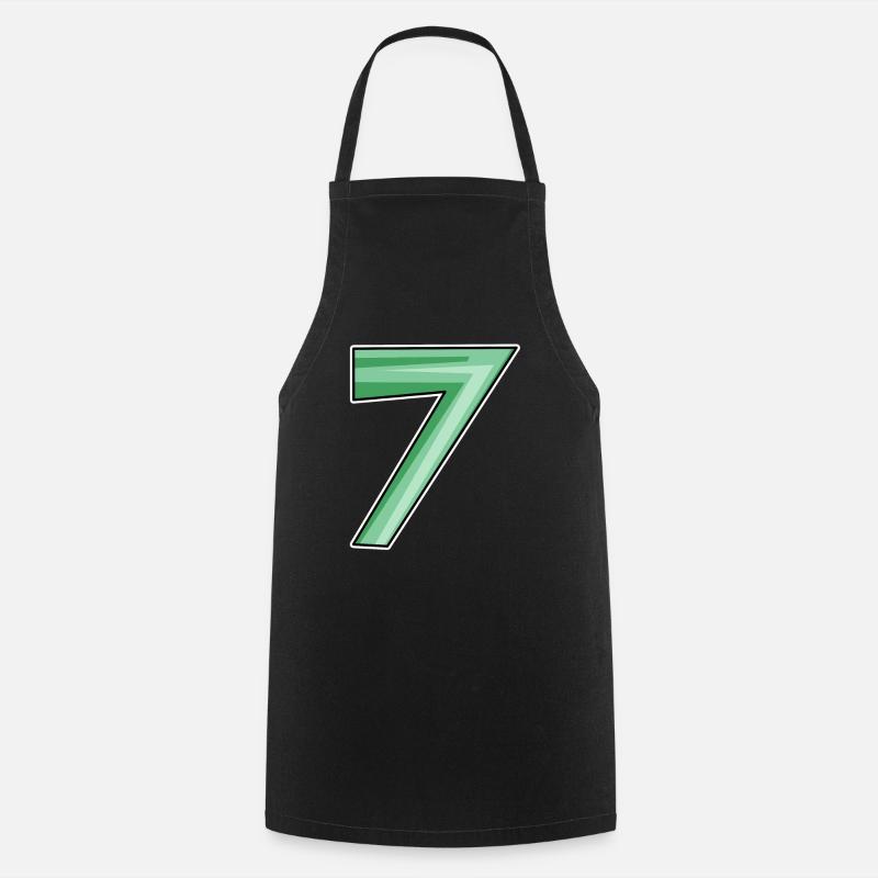 Seven motif number 7 - Cooking Apron - black