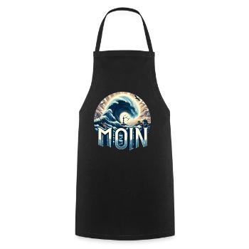Hello Northern Germany - Cooking Apron - black - Front - AI Model Male 185 dark (185cm)