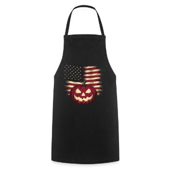 Halloween Costume Zombie Pumpkin Blood Spirit Party - Cooking Apron - black - Front - AI Model Male 185 dark (185cm)