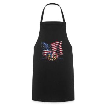 Halloween Costume Zombie Pumpkin Blood Spirit Party - Cooking Apron - black - Front - AI Model Male 185 dark (185cm)