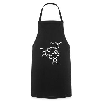 Molecular Mesh Pattern - Cooking Apron - black - Front - AI Model Male 185 dark (185cm)