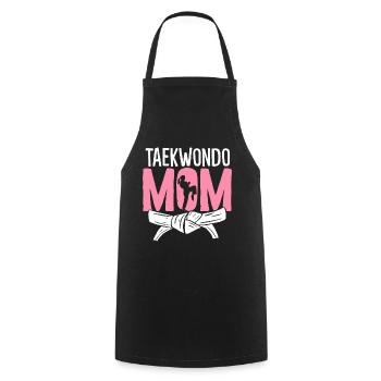 Taekwondo Maman Drôle Arts Martiaux Sport de combat - Tablier de cuisine - noir - Devant - AI Model Male 185 dark (185cm)