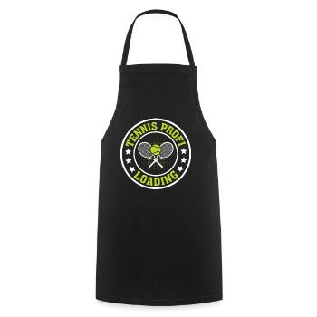 Tennis profi loading - Tennis Profi Tennis Player - Cooking Apron - black - Front - AI Model Male 185 dark (185cm)