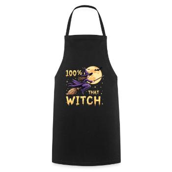 Costume de sorcière d’Halloween Balai de sorcière - Tablier de cuisine - noir - Devant - AI Model Male 185 dark (185cm)