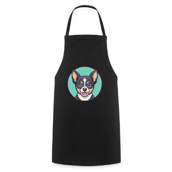 Chongqing Chien Race Dessin animé Kawaii Clipart Animal - Tablier de cuisine - noir - Devant - AI Model Male 185 dark (185cm)