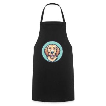 Fauve De Bretagne Dog Breed Cartoon Kawaii Clipart - Cooking Apron - black - Front - AI Model Male 185 dark (185cm)