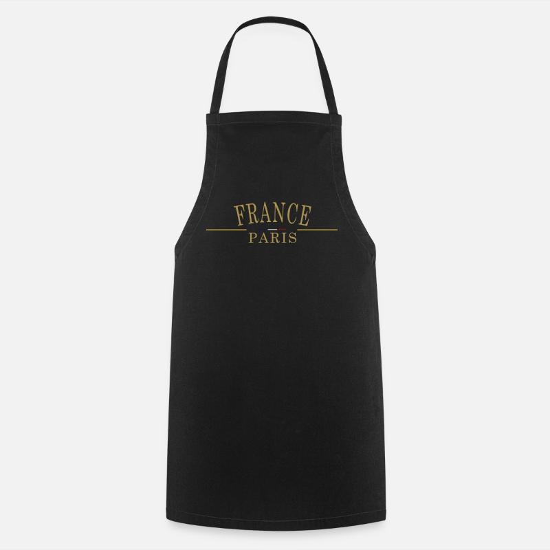 FRANCE Paris flag - Cooking Apron - black