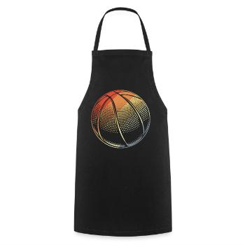 Basketball Ball Vintage - Kochschürze - Schwarz - Vorne - AI Model Male 185 dark (185cm)