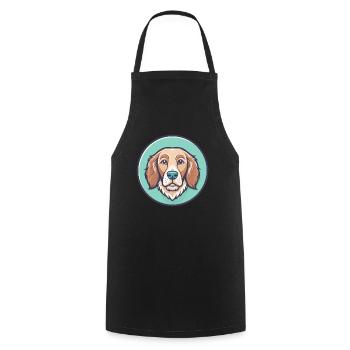 Grand Fauve De Bretagne Dog Breed Cartoon Kawaii - Cooking Apron - black - Front - AI Model Male 185 dark (185cm)