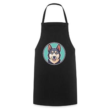 Hygenhund Chien Race Dessin animé Kawaii Clipart Animal - Tablier de cuisine - noir - Devant - AI Model Male 185 dark (185cm)