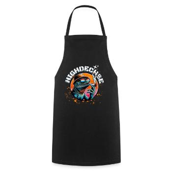 Stoner Marihuanna Weed Highdelize Lizard Lizard Weeding - Cooking Apron - black - Front - AI Model Male 185 dark (185cm)