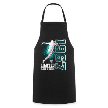 1967 Year of birth Birthday Football - Cooking Apron - black - Front - AI Model Male 185 dark (185cm)