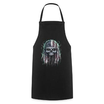Halloween Skelett Scary Spooky Horror Party - Kochschürze - Schwarz - Vorne - AI Model Male 185 dark (185cm)